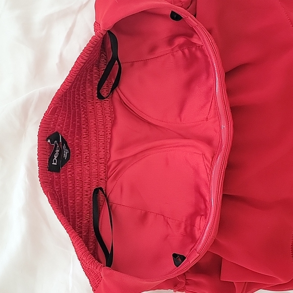 Red Strapless Top | BEBE - Picture 4 of 5